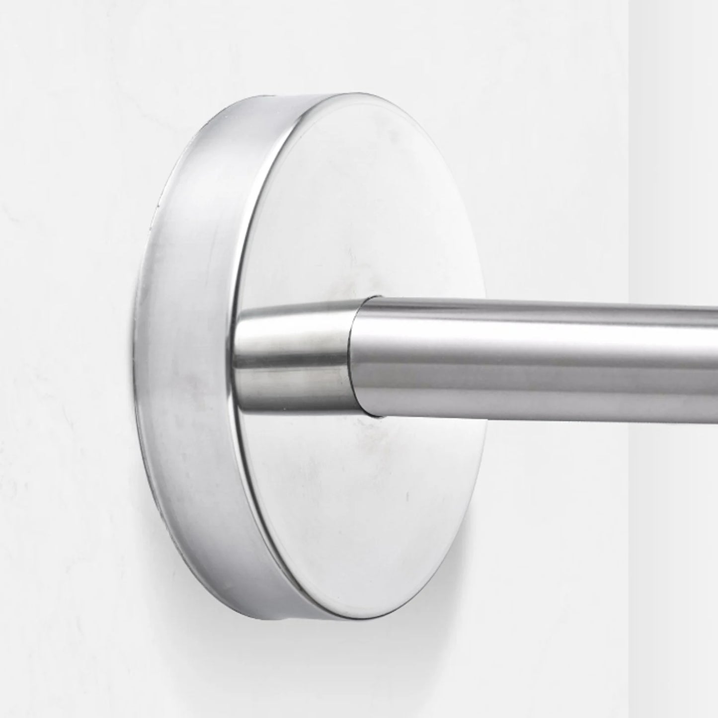 No Drilling L Shape Shower Curtain Rod With Curtain Rustproof